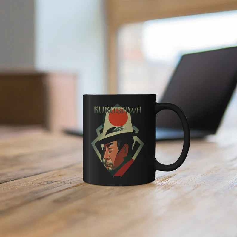 Akira Kurosawa art deco 11oz Black Mug coffee cup