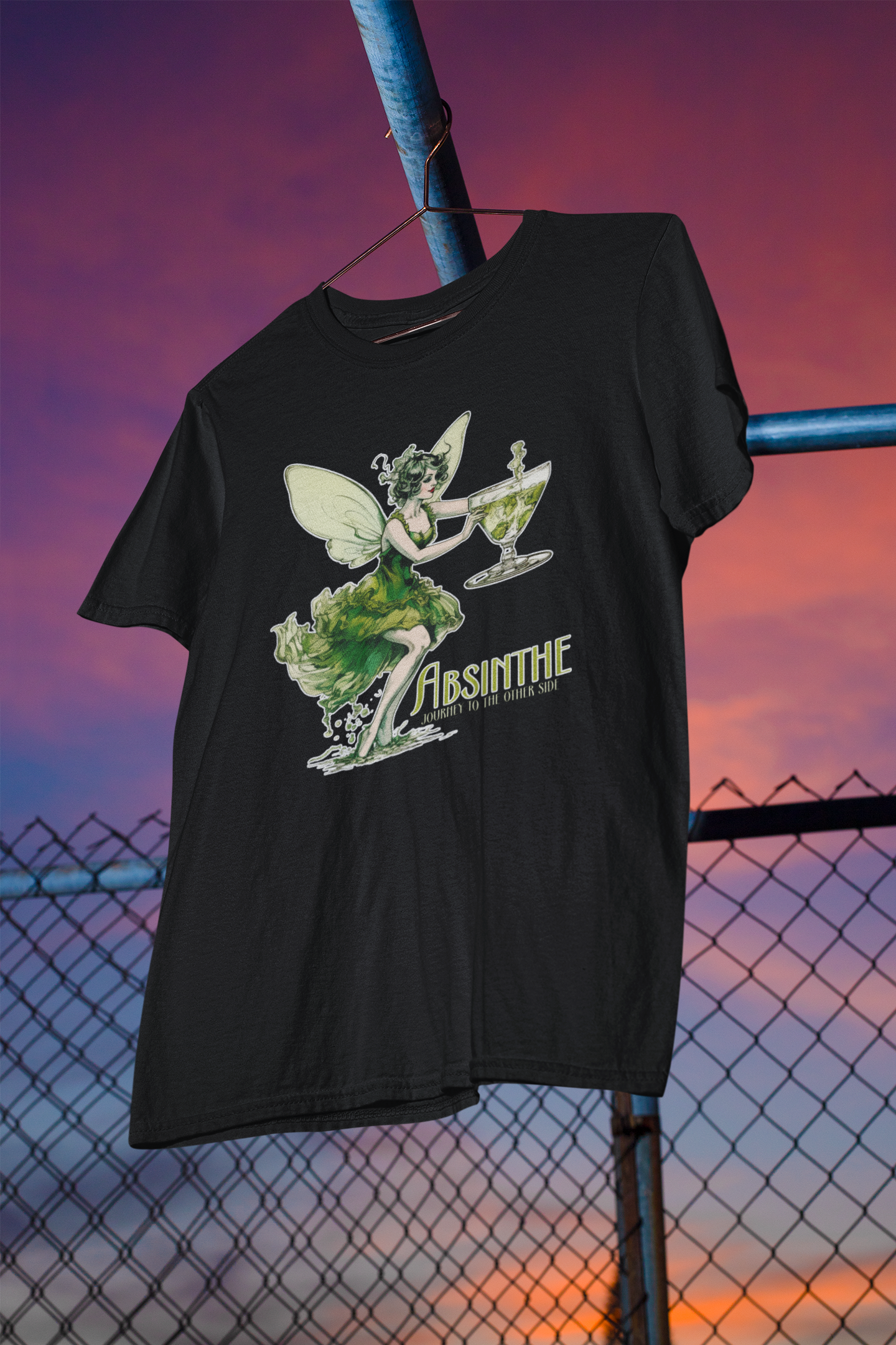 Absinthe Green Fairy T-Shirt | Teeshirt | Goth Shirt | Cottagecore Gift | Apparel | Clothing