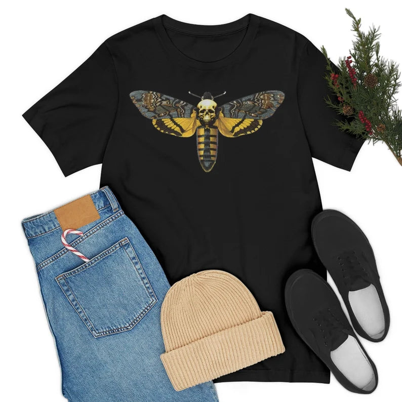 Deaths Head Moth T Shirt - Death Head Moth gift tshirt tee deathshead deaths-head hawkmoth Acherontia styx