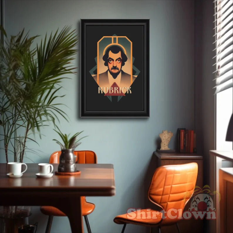 Stanley Kubrick Art Deco Art Print director artwork design decor filmmaker gift film gift for film lover