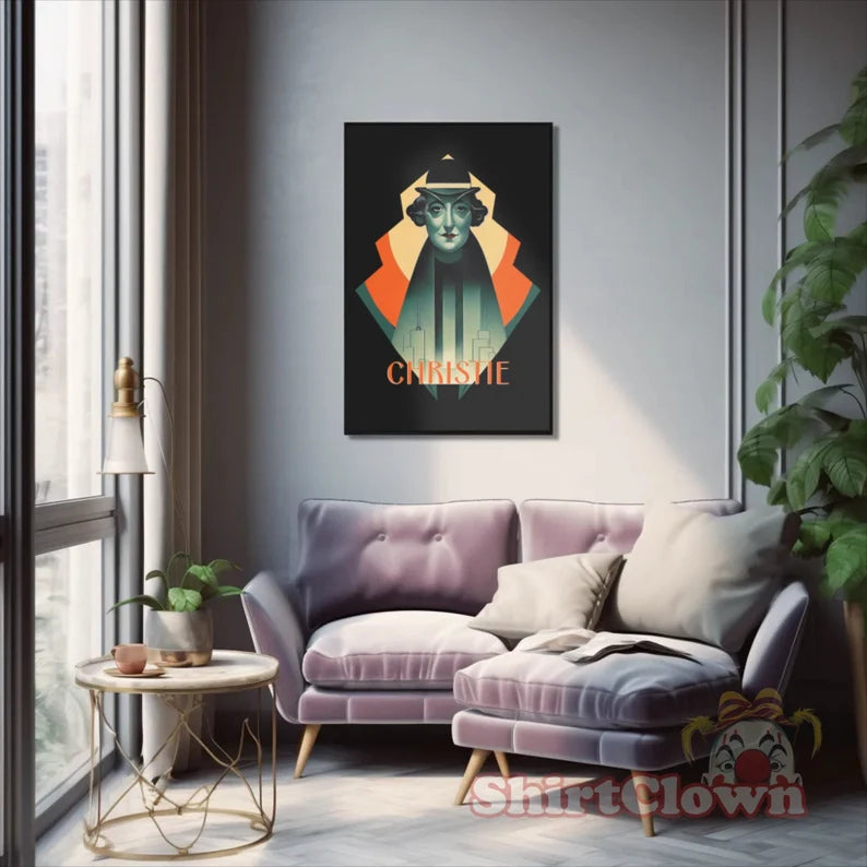 Agatha Christie Art Print gift poet artwork design decor author writer gift for author gift for writer gift for reader