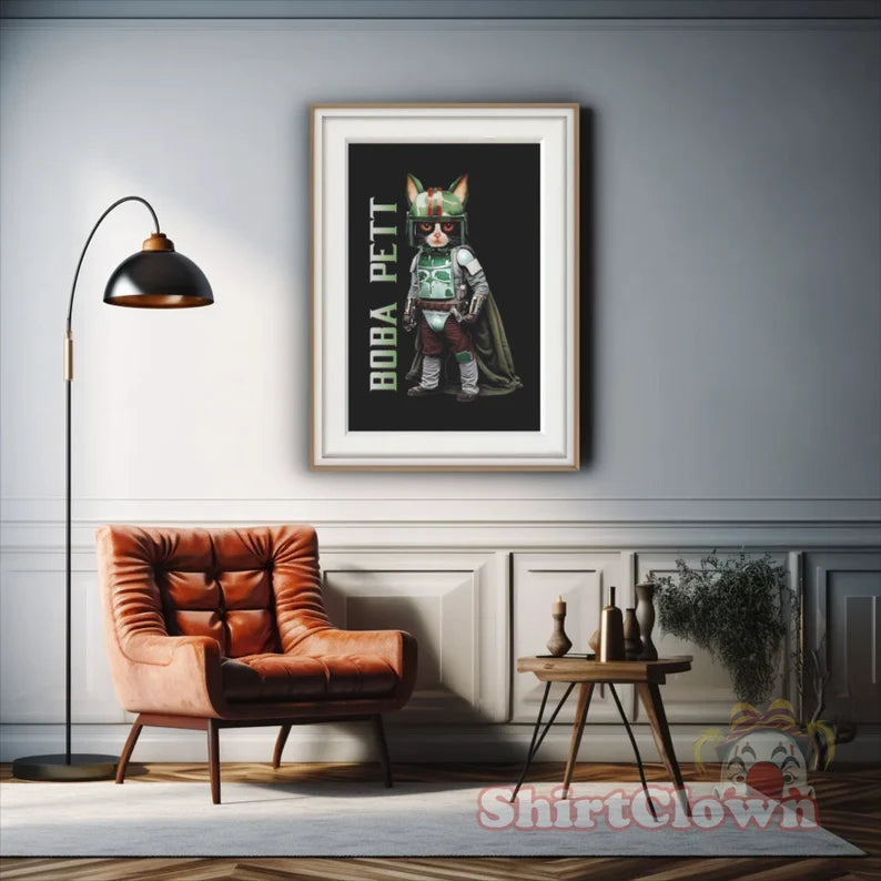 Boba Pett Art Print Cat Parody Poster | Gift | Artwork | Decor | Wall Art