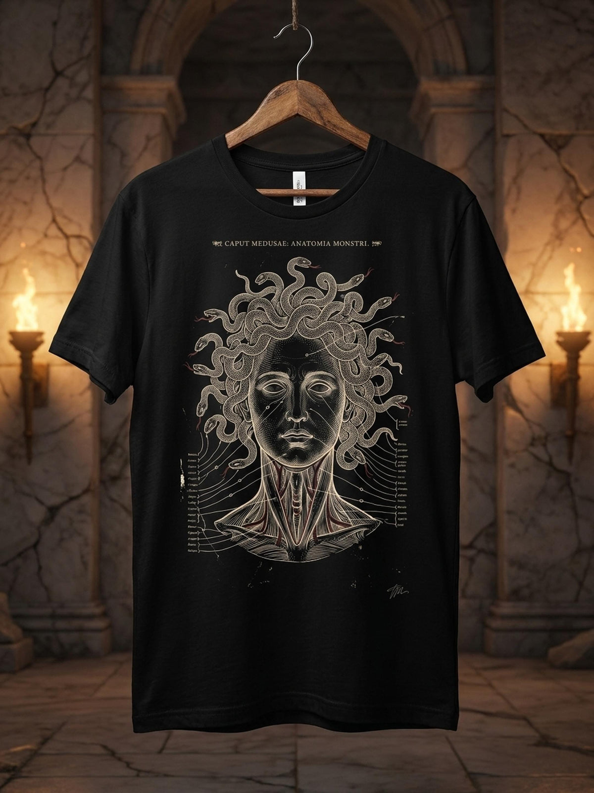 Medusa Shirt, Caput Medusae Anatomy Tee, Gorgon Greek Mythology Shirt, Gothic Occult Art Gift