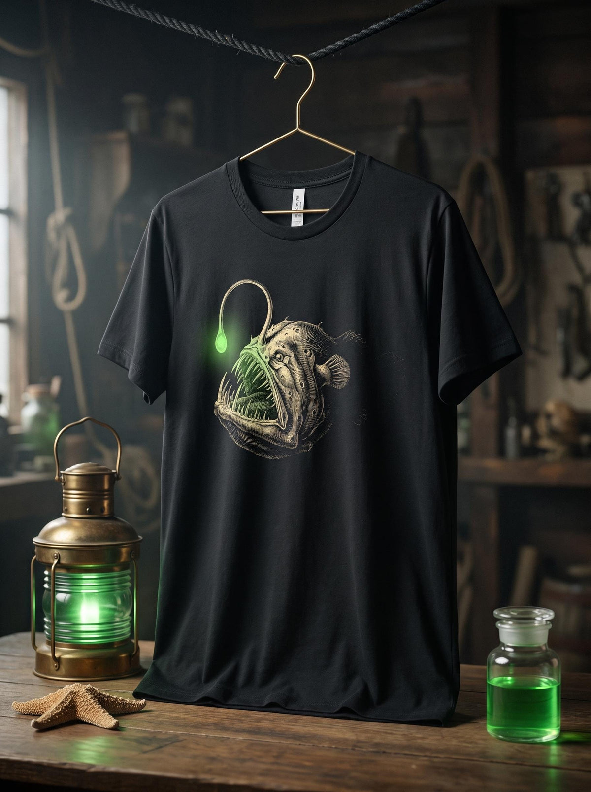 Lantern Bearer Shirt, Gothic Night Watchman Tee, Folk Horror Lantern T-Shirt, Dark Academia Halloween Gift, Occult Light Shirt