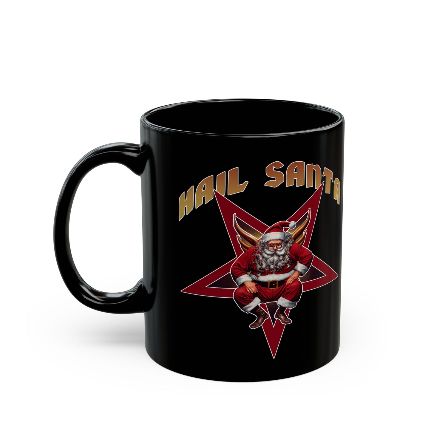 Hail Santa Coffee Mug | Funny Christmas Coffee Cup | Satanic Xmas Gift | Horror Santa Claus