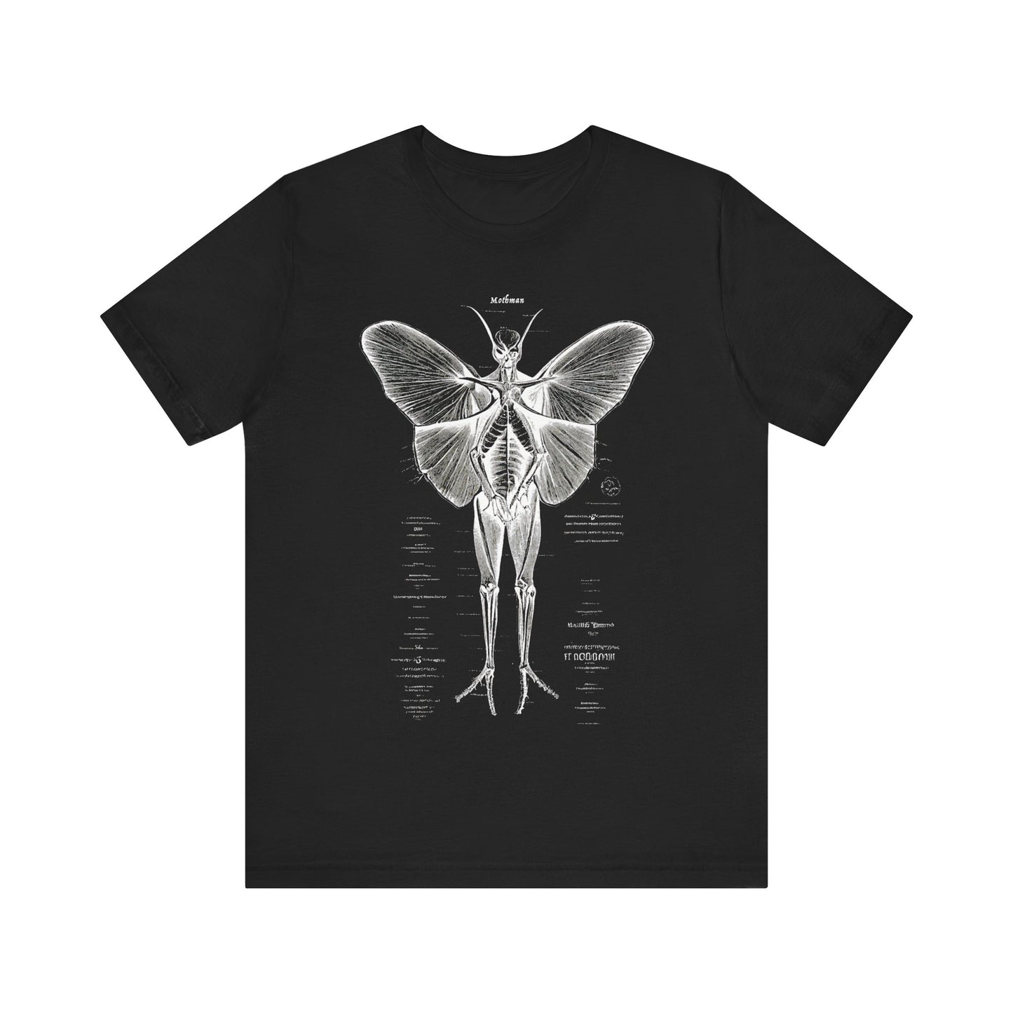 Mothman Arcane Anatomy T-Shirt | Cryptid Teeshirt | Cult Monster Tee | Horror Gift | Cryptozoology