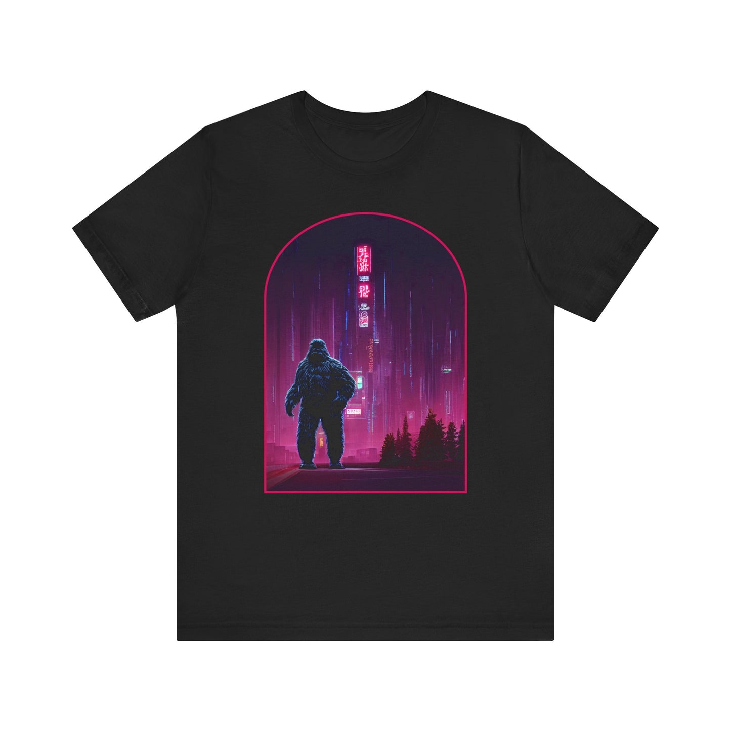 Vaporwave Cyberpunk Future Bigfoot T-Shirt | Cryptid Teeshirt | Pastel Goth Shirt | Synthwave Sasquatch 80s retro cryptidcore cryptozoology