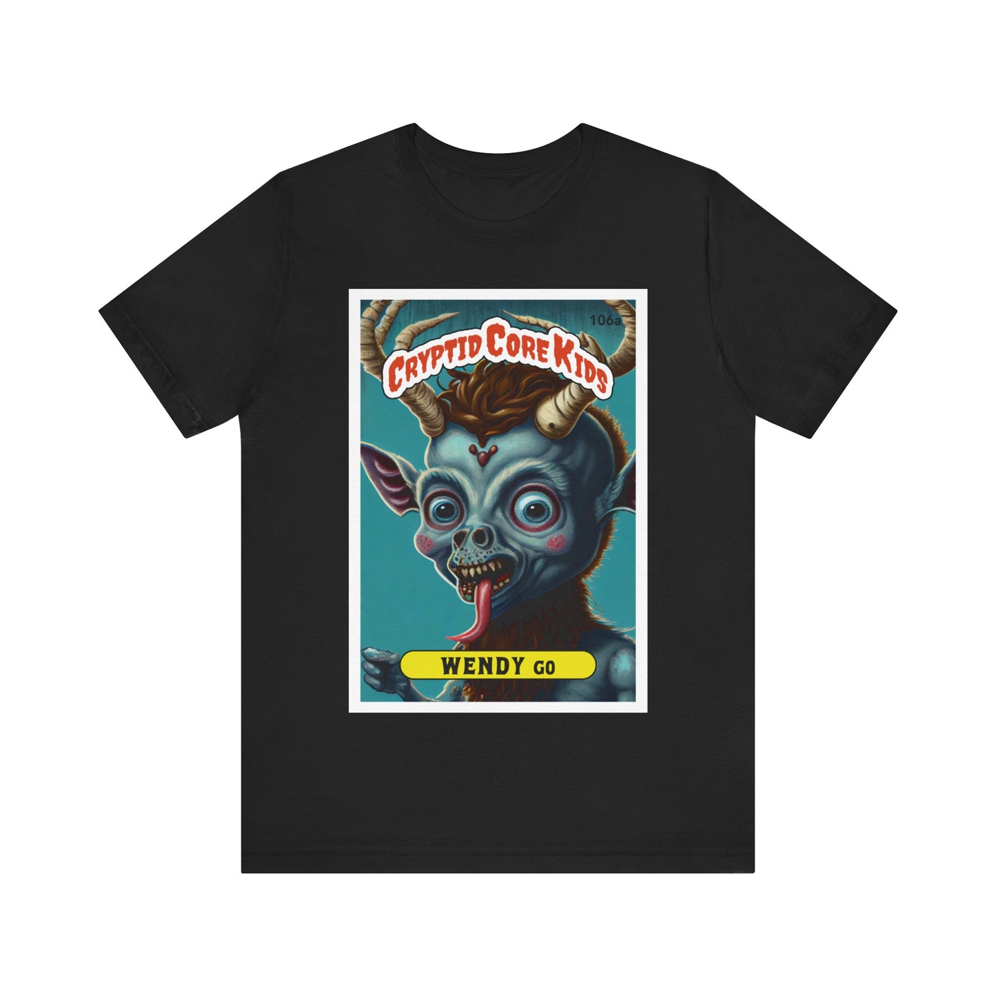 Wendigo Trading Card T-Shirt | Wendy Go Teeshirt | Cryptid Core Kids Tee Shirt | Cryptidcore Gift Cryptozoology | GPK Parody