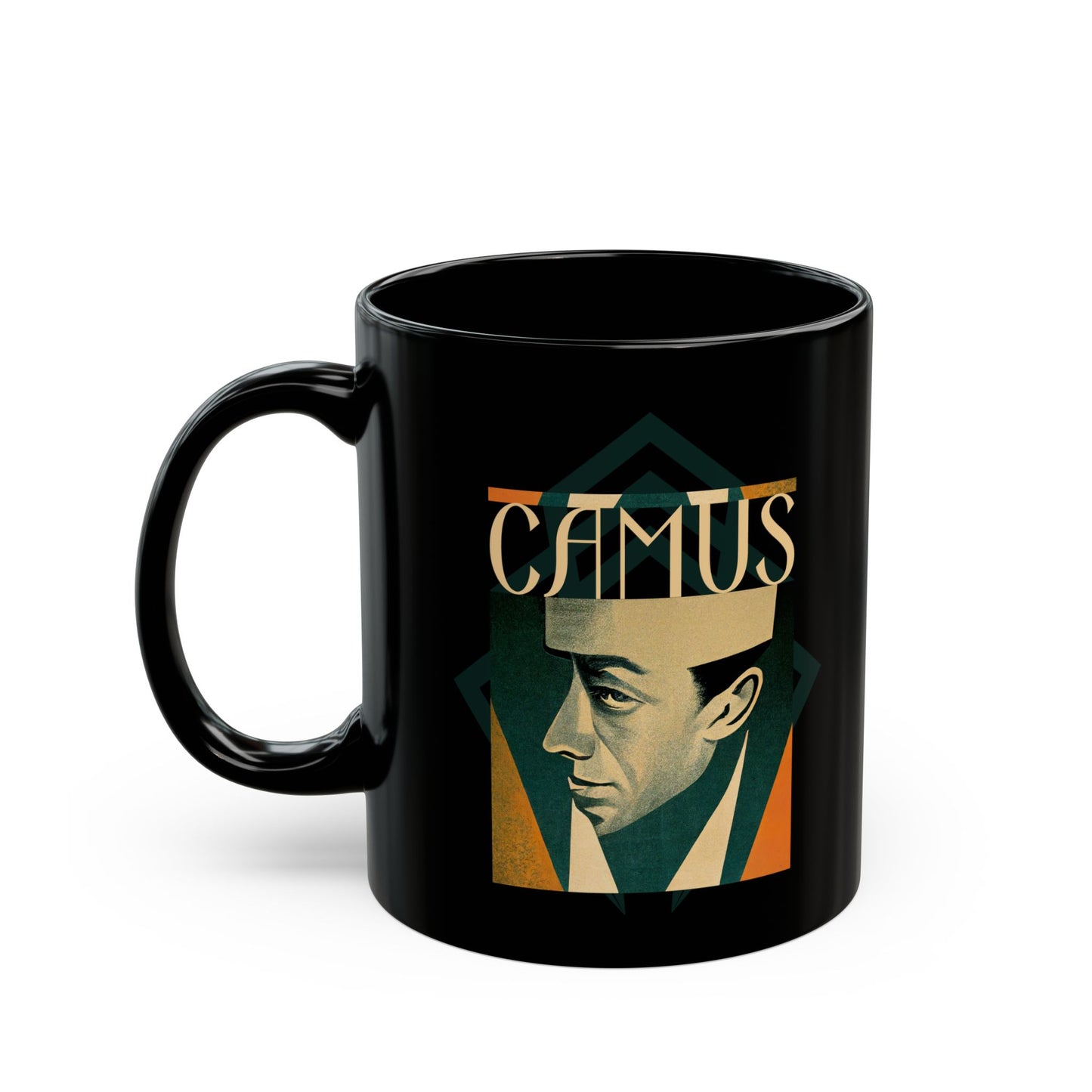 Albert Camus 11oz Black Mug coffee cup