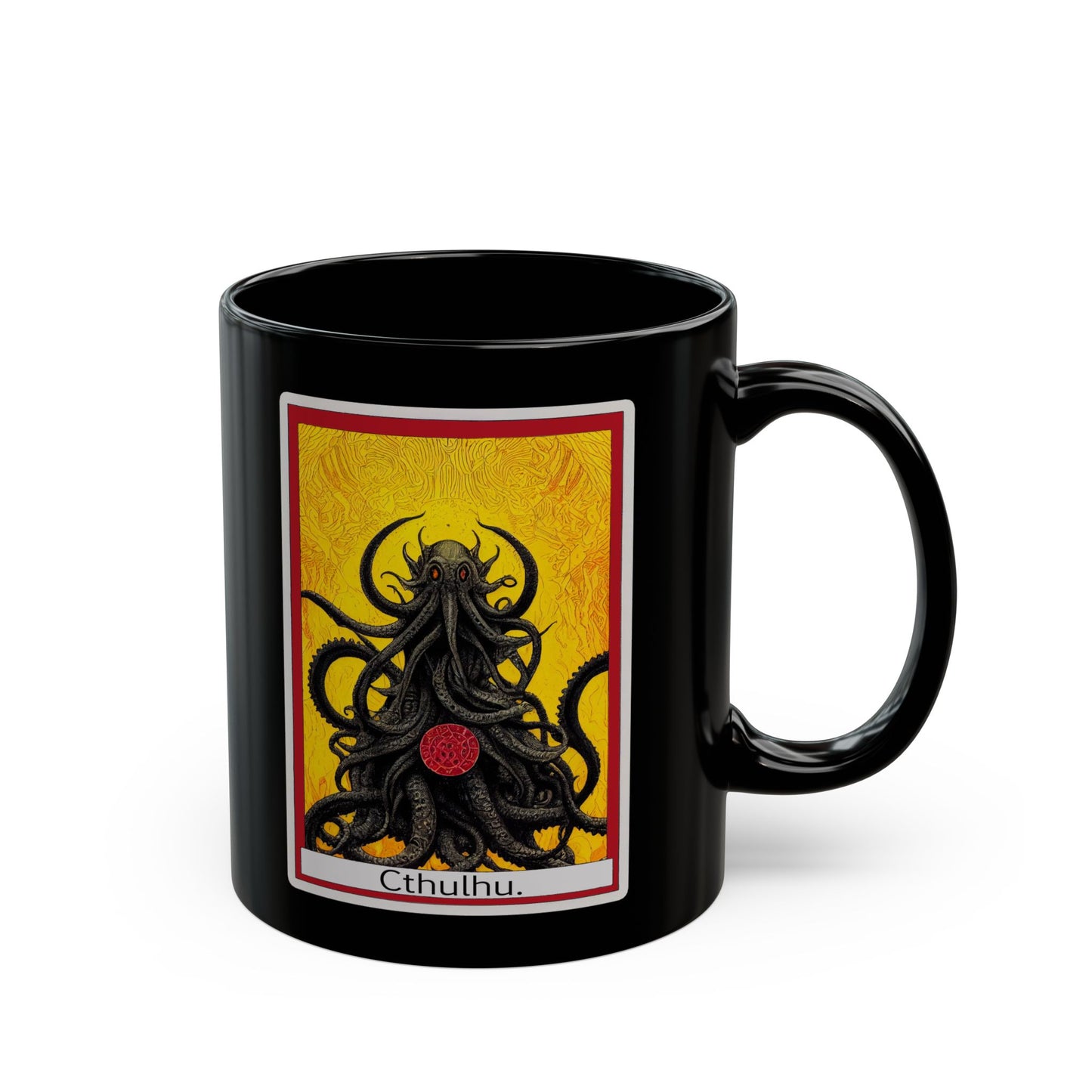 Cthulhu Tarot Card 11oz Black Mug