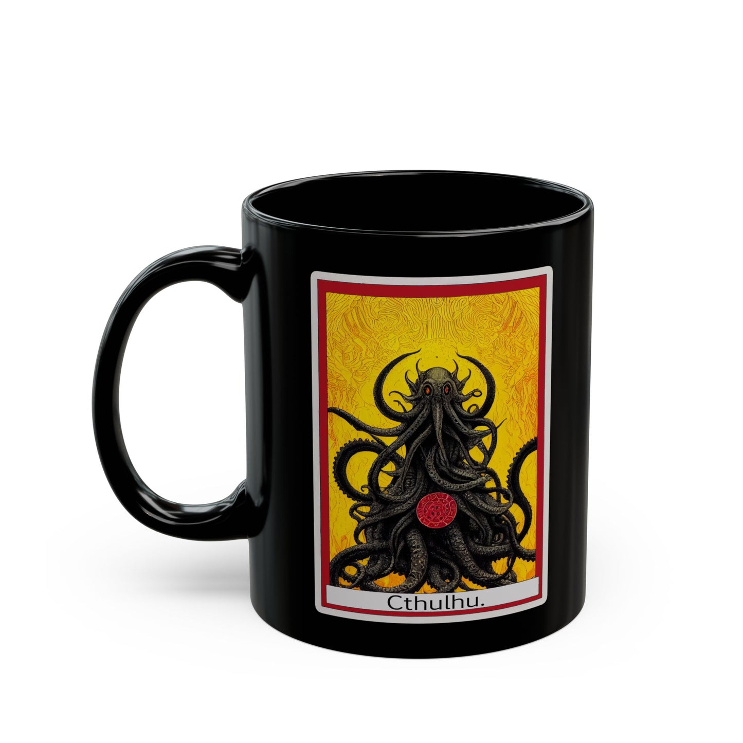 Cthulhu Tarot Card 11oz Black Mug