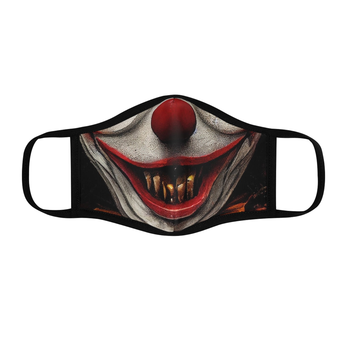 Creepy Clown Fitted Polyester Face Mask Evil Scary Clowncore