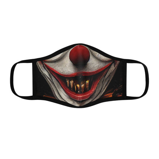 Creepy Clown Fitted Polyester Face Mask Evil Scary Clowncore