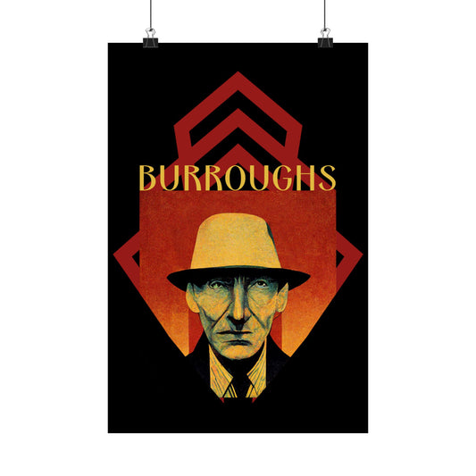 William S Burroughs Art Deco Art Print gift poet artwork design decor author writer gift for author gift for writer gift for reader