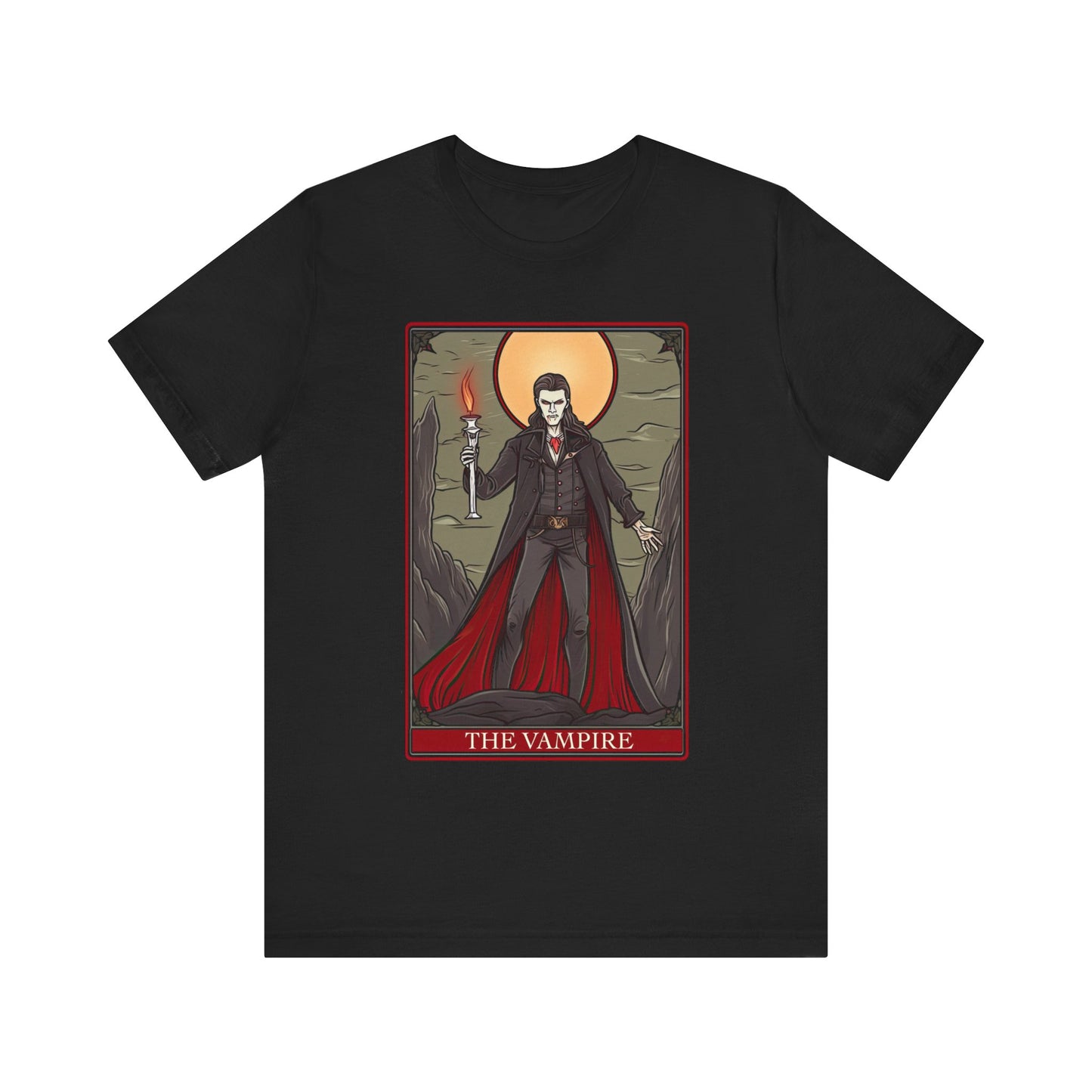 Vampire Tarot Card T-Shirt | Dracula Teeshirt | Classic Monster Tee | Horror Gift | Blood Sucker Shirt