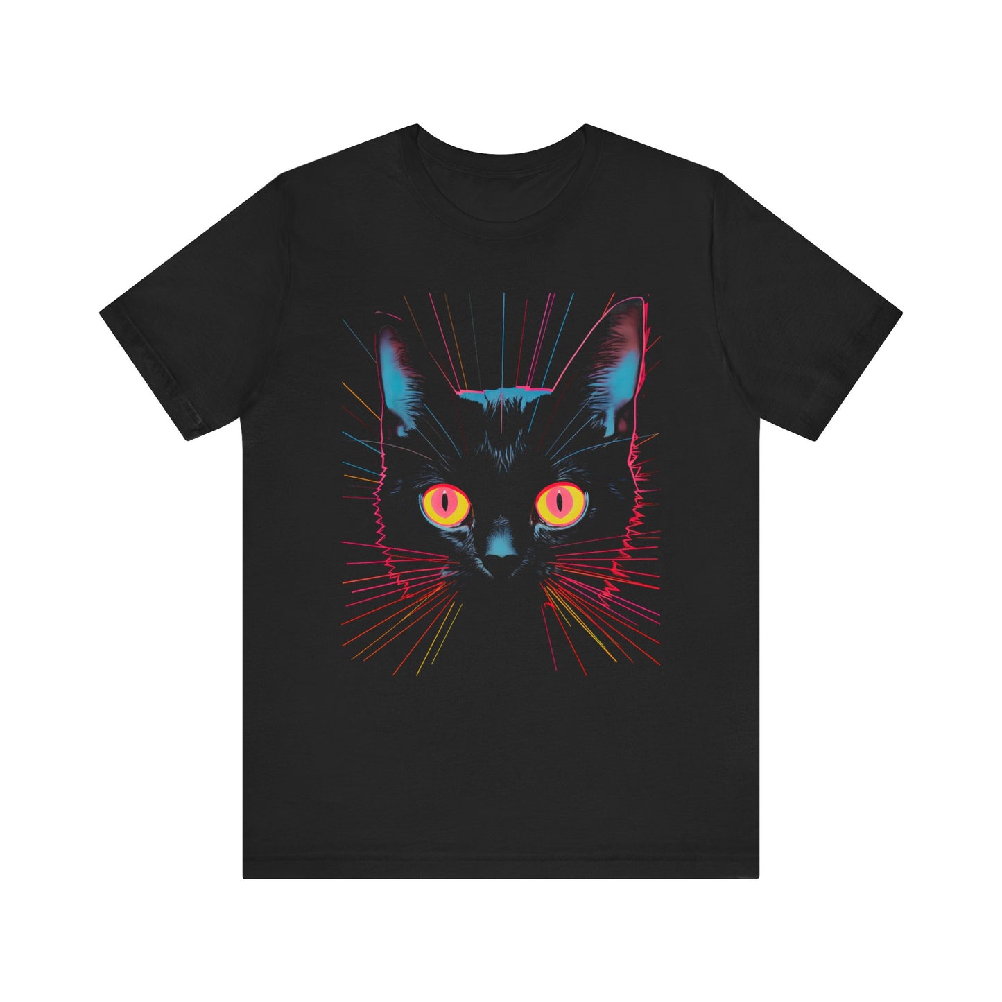 Weirdcore Cat T-Shirt | Vaporwave Cat Aesthetic | Trippy Alt Clothing | Grunge Clothes | Harajuku Punk | Rave Gear | Psychedelic