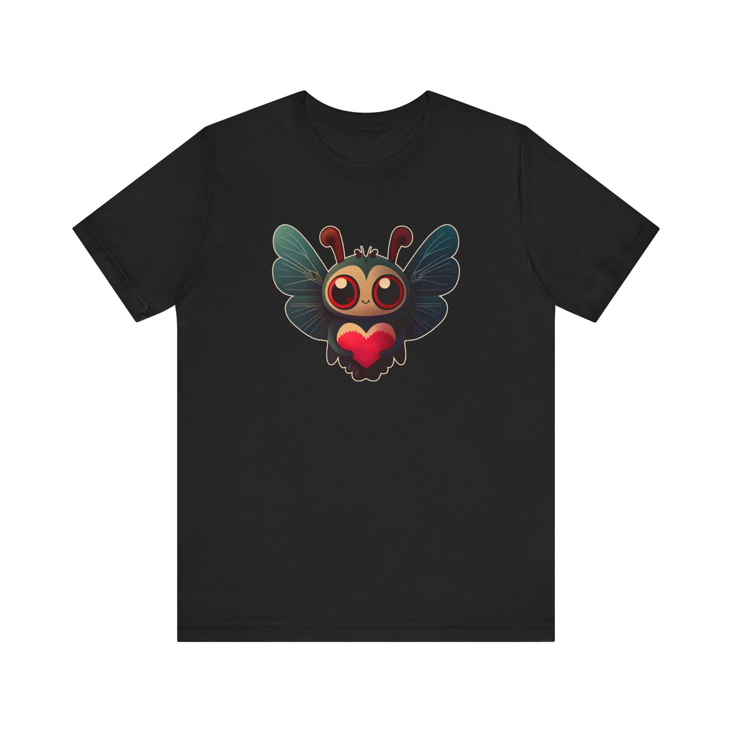 Mothman Valentine's Day T-Shirt | Kawaii Moth Man Teeshirt | Cute Cryptid Love Tee Shirt | Cryptozoology Gift Clothing