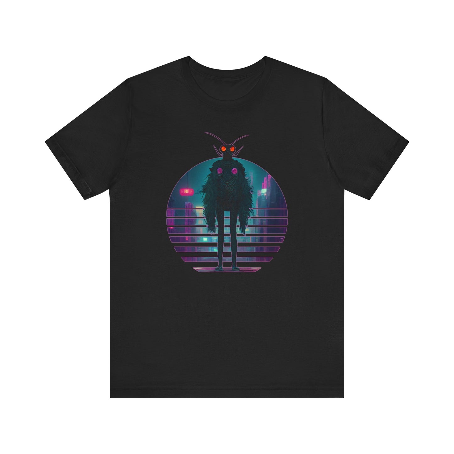 Vaporwave Cyberpunk Mothman T-Shirt | Cryptid Teeshirt | Pastel Goth Shirt | Synthwave Gift 80s retro futuristic cryptidcore cryptozoology
