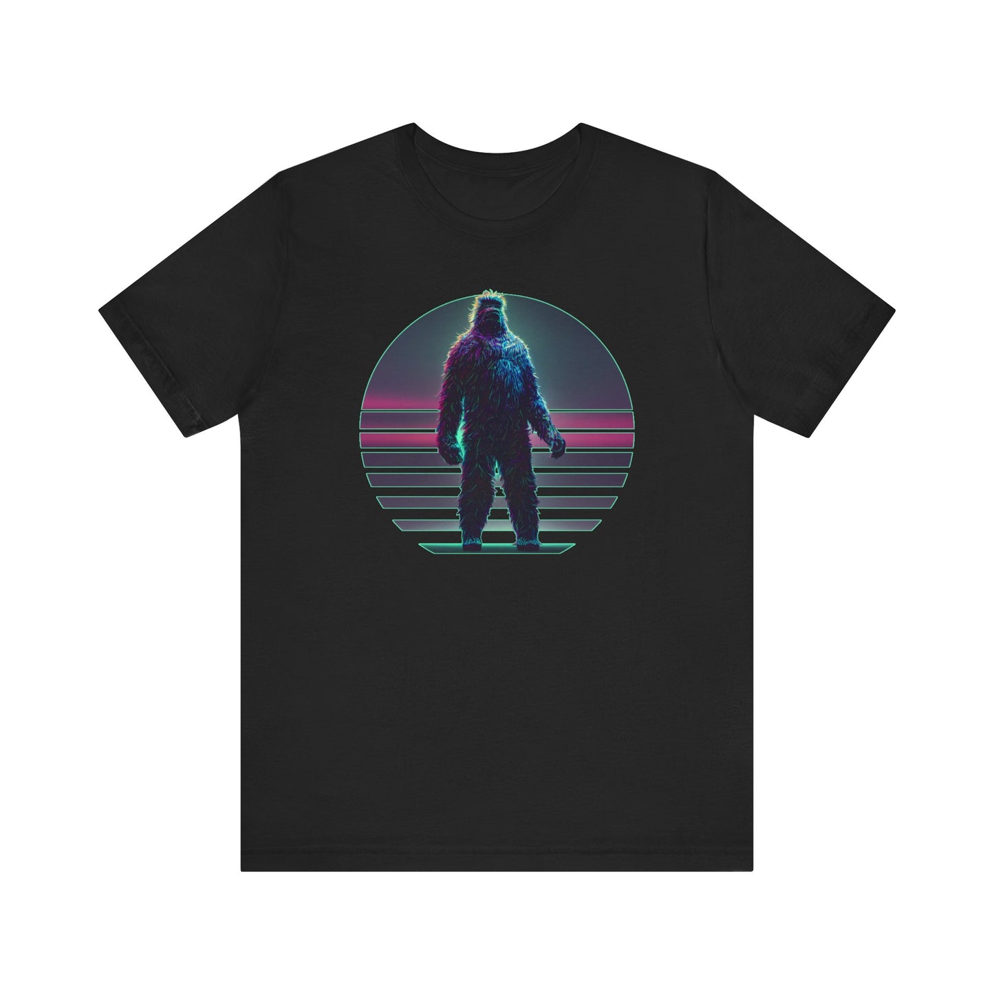 Vaporwave Cyberpunk Bigfoot T-Shirt | Cryptid Teeshirt | Pastel Goth Shirt | Synthwave Sasquatch Gift 80s retro cryptidcore cryptozoology