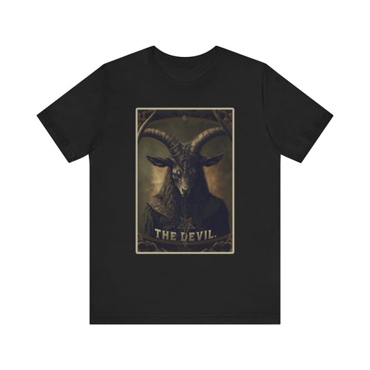 The Devil Tarot Card Baphomet T-Shirt | Devil Teeshirt | Goth Shirt | Satan Lucifer Gift Satanic Church of Satan