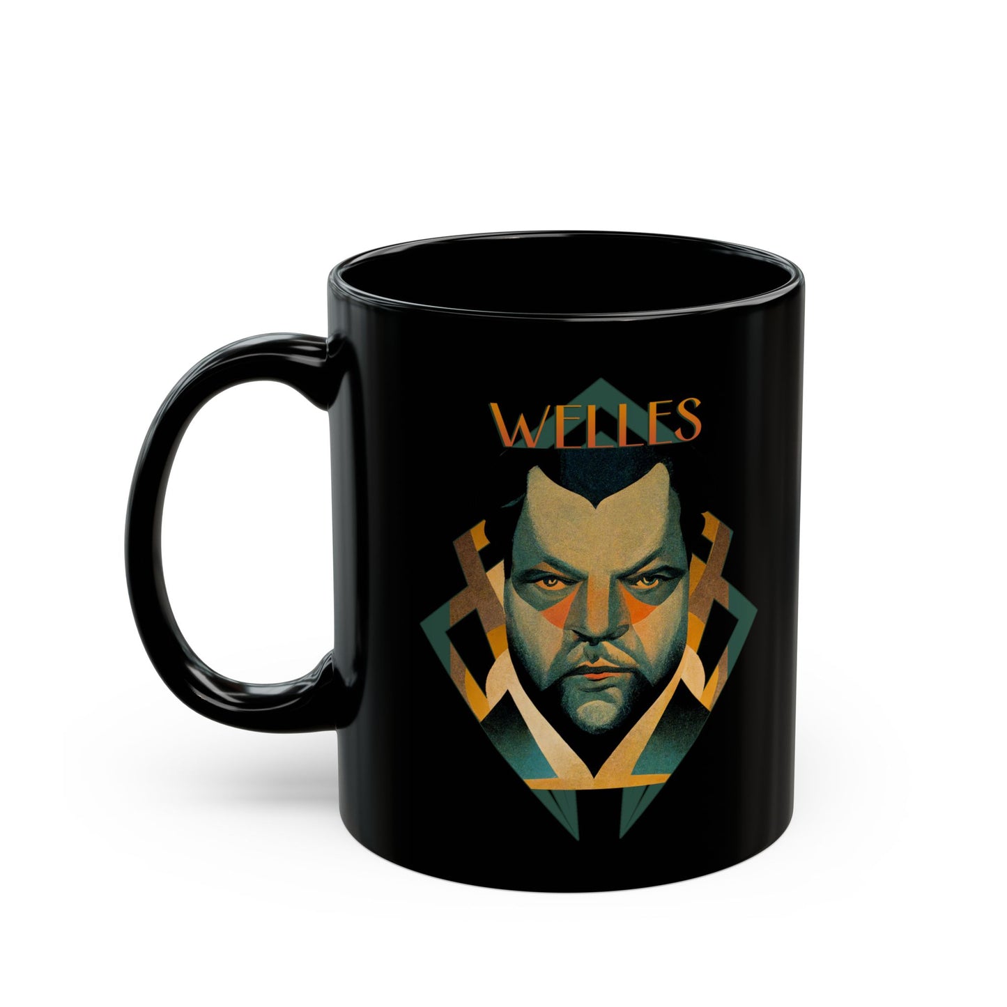 Orson Welles art deco 11oz Black Mug coffee cup