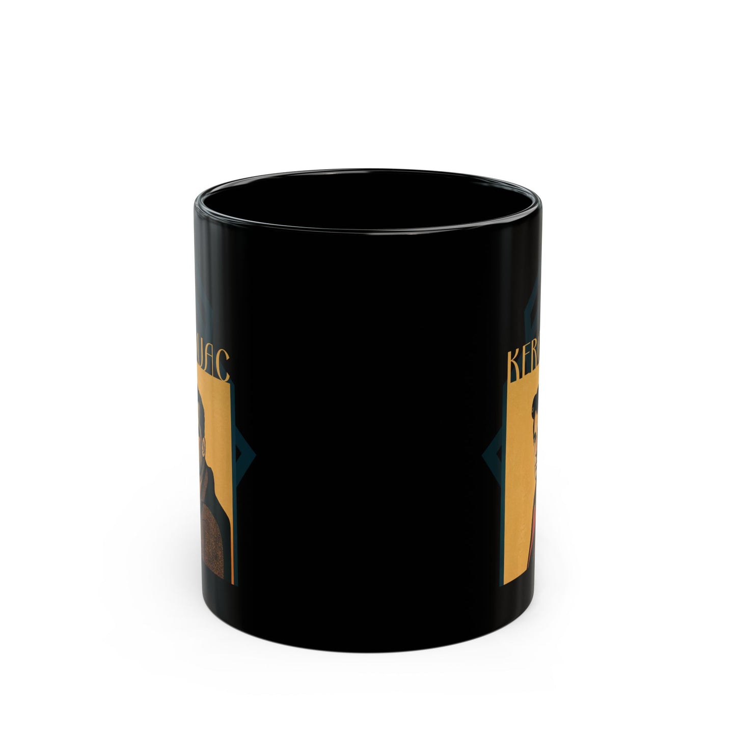 Jack Kerouac art deco 11oz Black Mug coffee cup