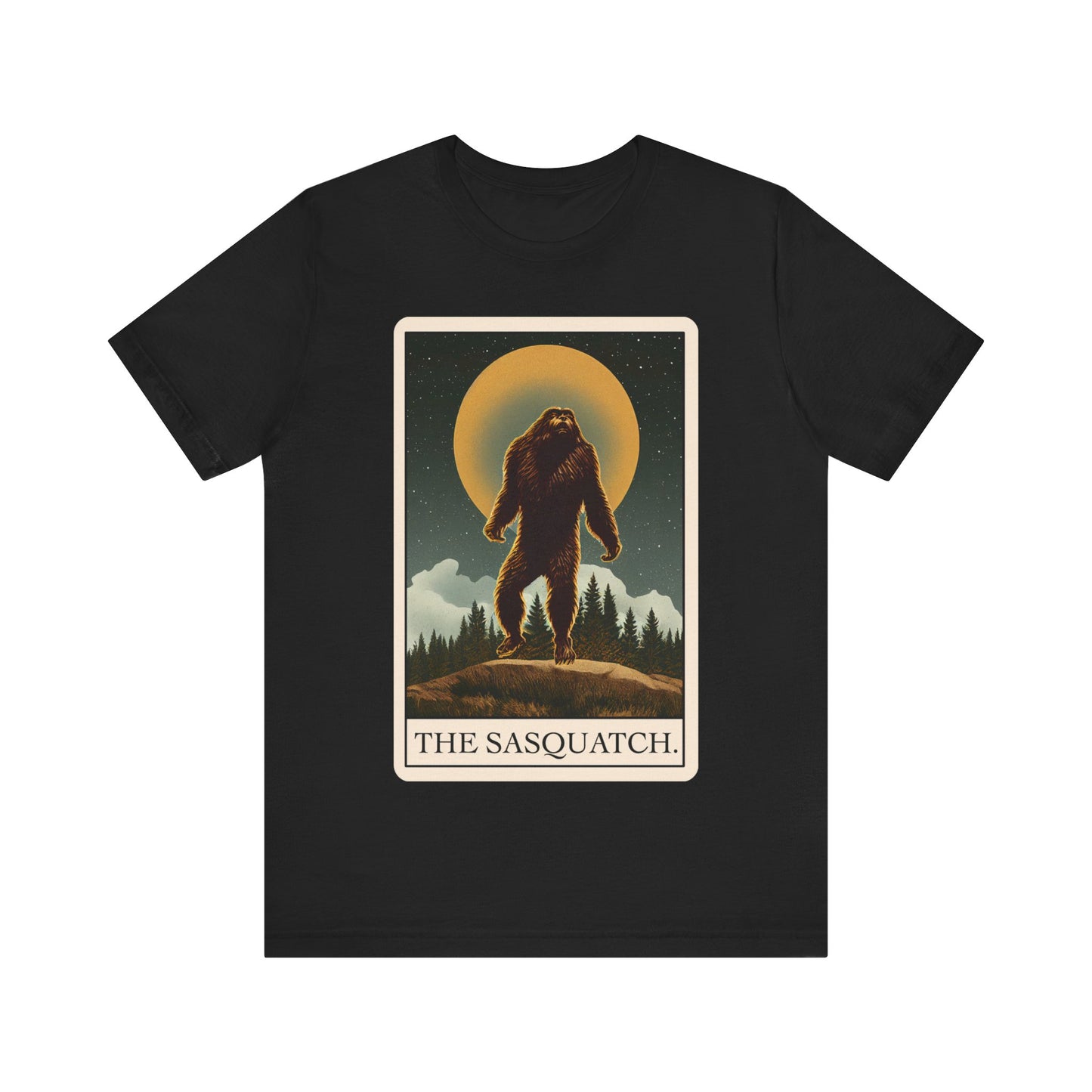 Sasquatch Tarot Card Shirt cryptid tee cryptozoology t-shirt Bigfoot