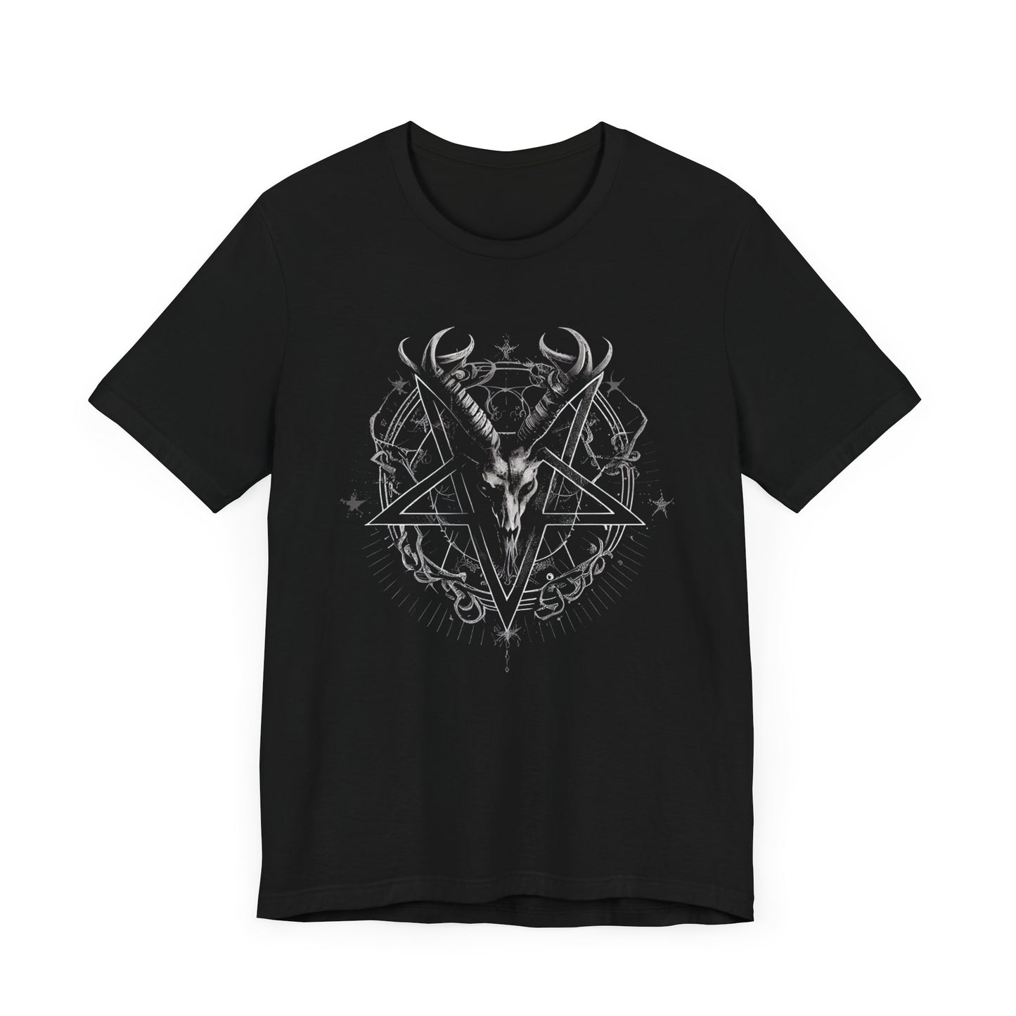 Baphomet Skull Pentagram T-Shirt | Devil Teeshirt | Goth Shirt | Satan Lucifer Gift Satanic Church of Satan Satanic Temple