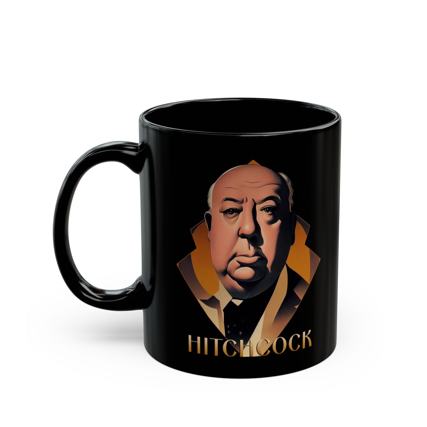 Alfred Hitchcock art deco 11oz Black Mug coffee cup