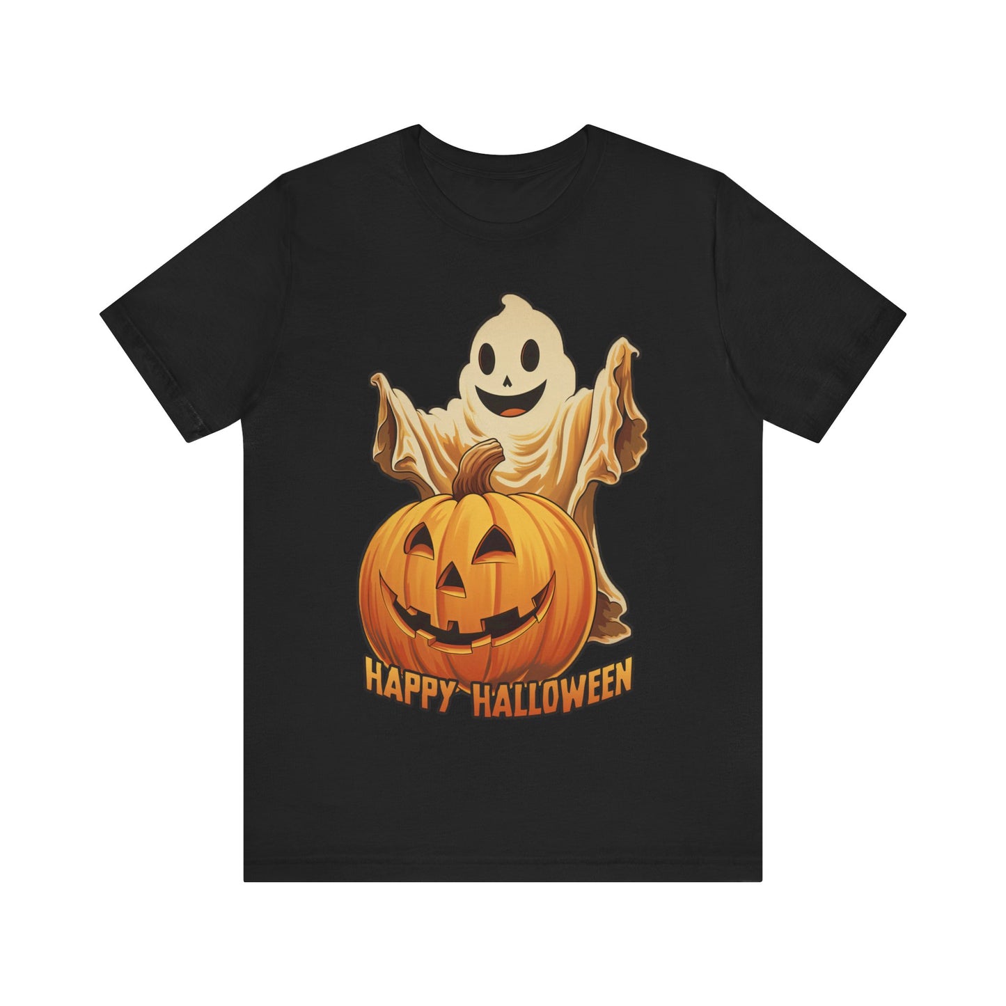 Happy Halloween Ghost and Pumpkin Shirt | Jack-o-lantern teeshirt | Spooky t-shirt | Horror Clothing | Fall style