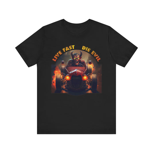 Live Fast Die Evil Devil Hotrod Shirt Tshirt | Rockabilly Tee Shirt | car culture punk Fashion Style Gift