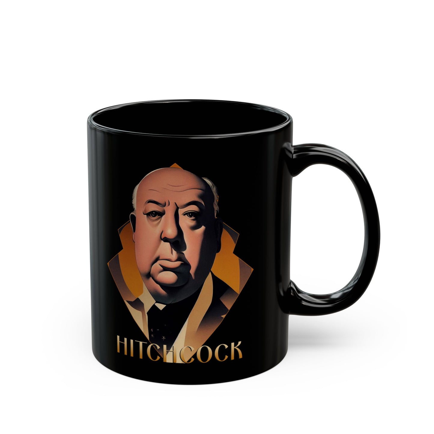 Alfred Hitchcock art deco 11oz Black Mug coffee cup