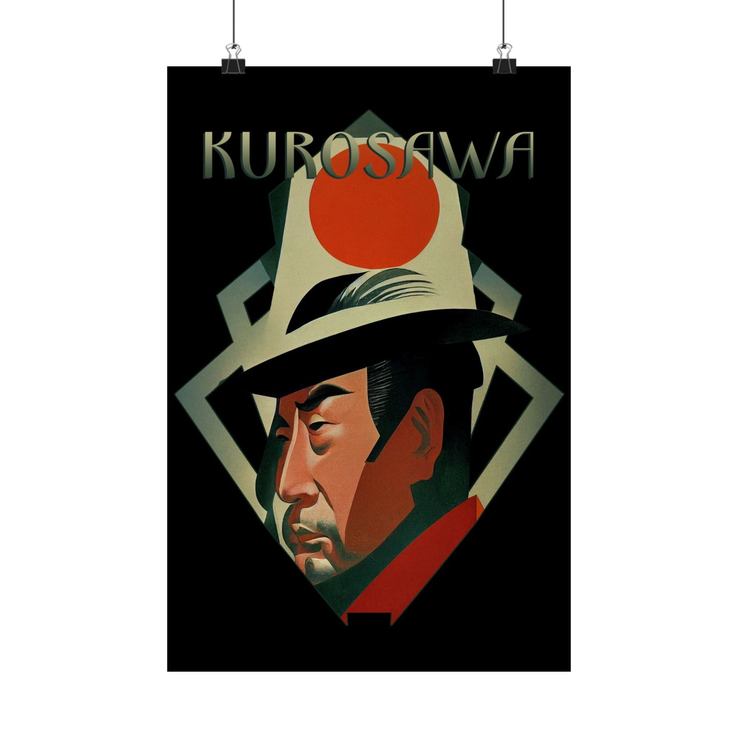 Akira Kurosawa Art Deco Art Print director artwork design decor filmmaker gift film gift for film lover