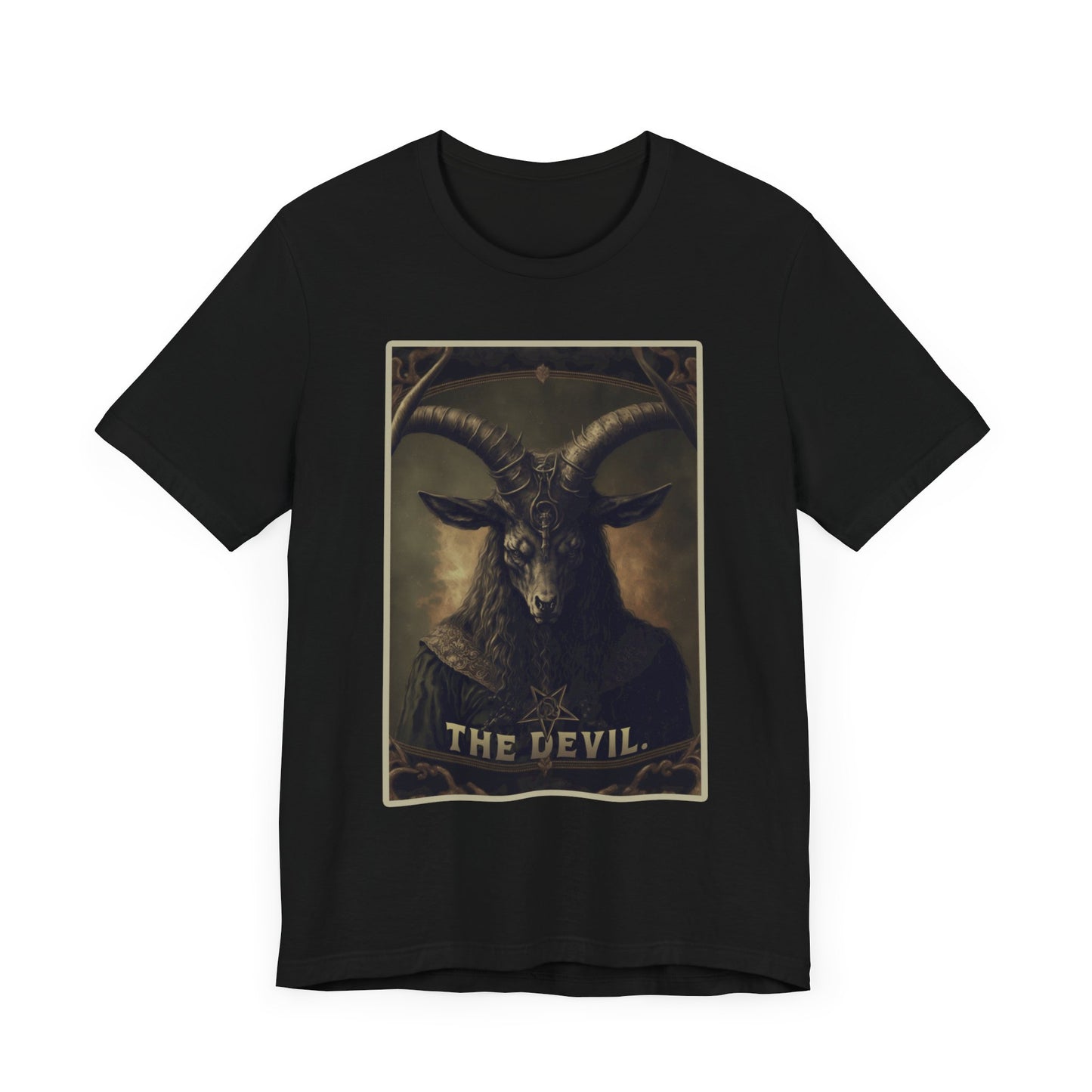 The Devil Tarot Card Baphomet T-Shirt | Devil Teeshirt | Goth Shirt | Satan Lucifer Gift Satanic Church of Satan