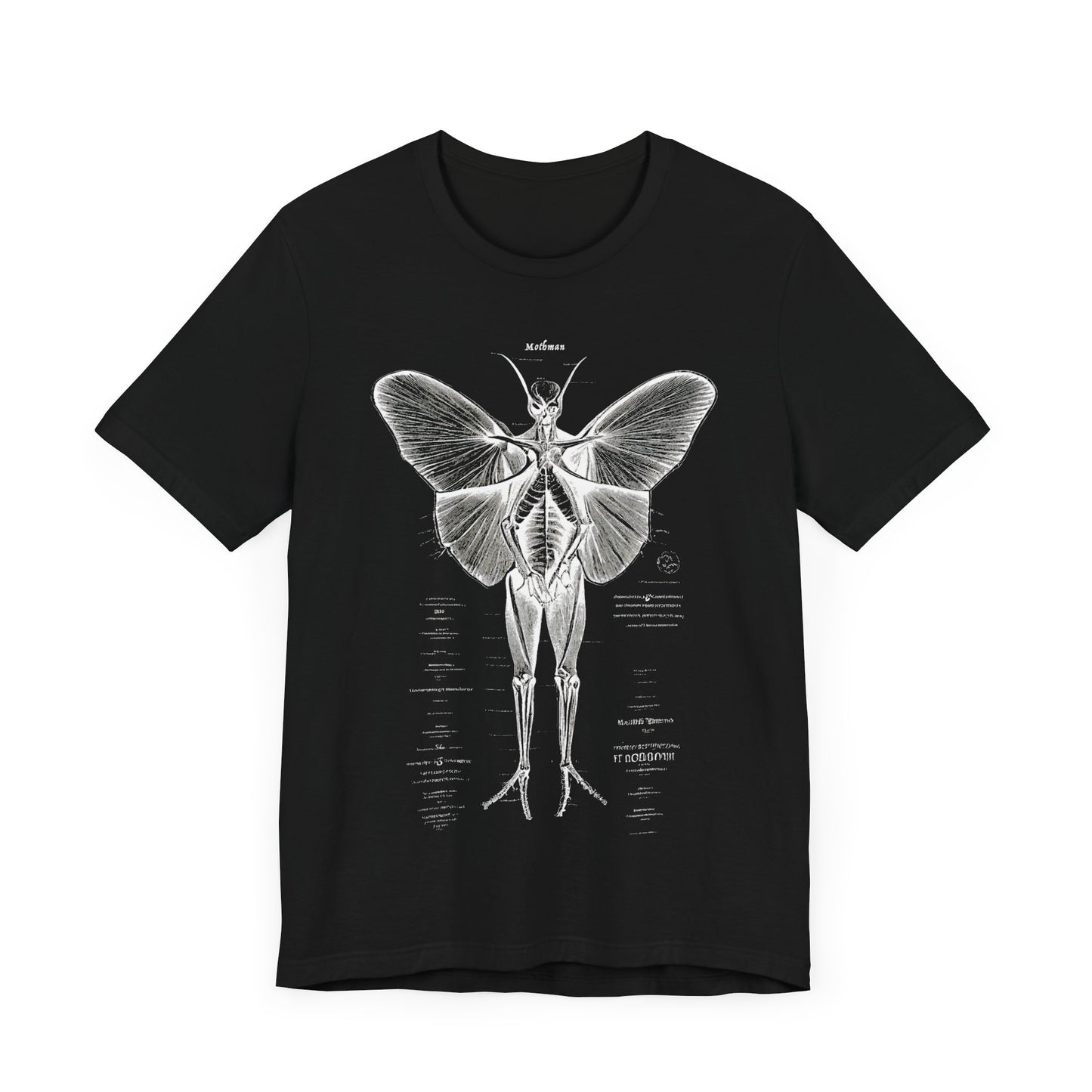 Mothman Arcane Anatomy T-Shirt | Cryptid Teeshirt | Cult Monster Tee | Horror Gift | Cryptozoology