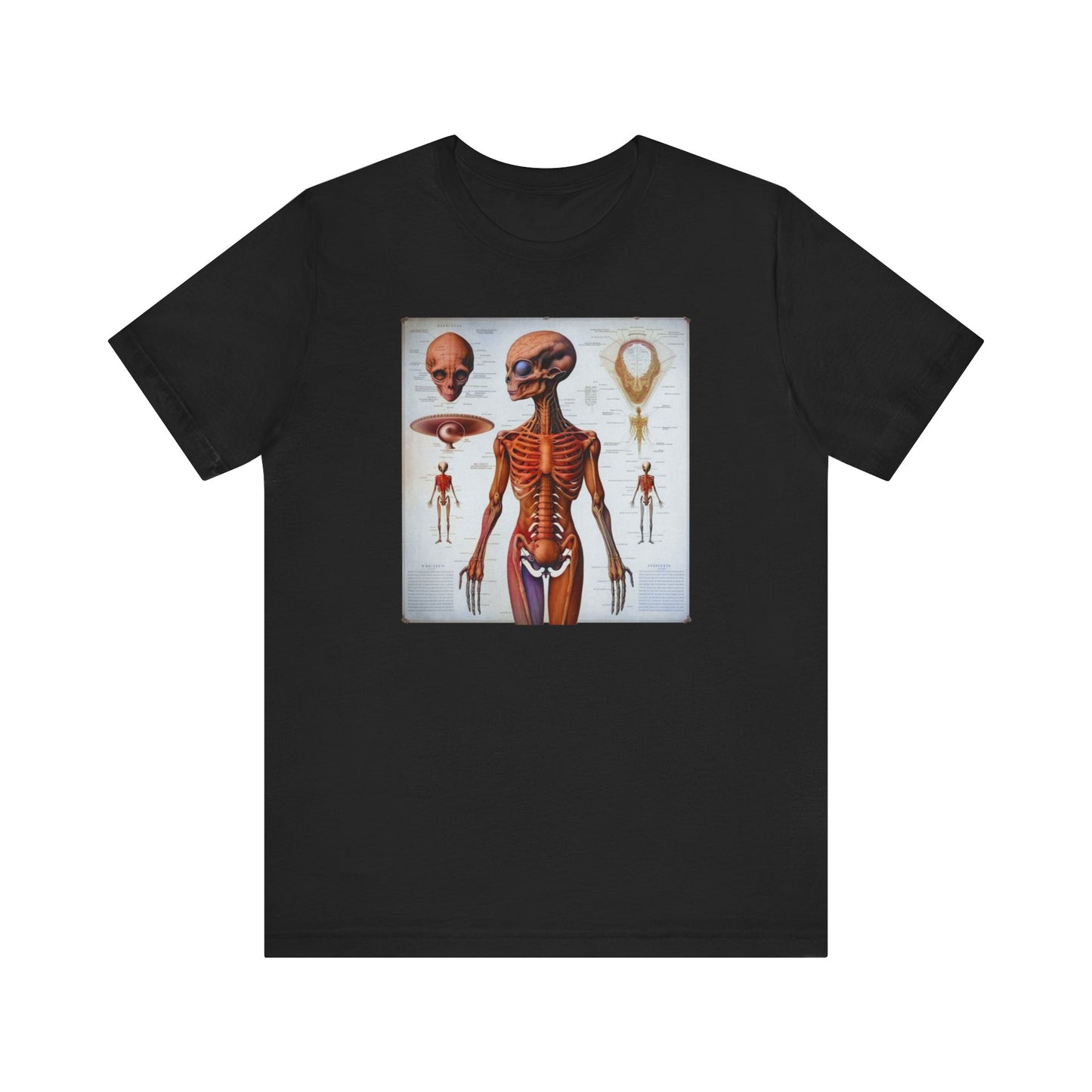 Grey Alien Arcane AnatomyT-Shirt | ET UFO AEP Teeshirt | Cult Monster Tee | Horror Gift