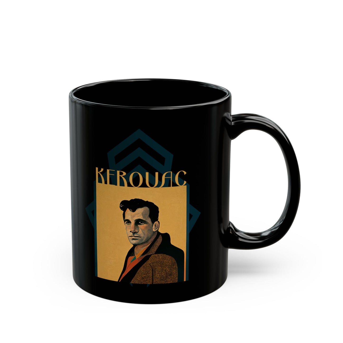 Jack Kerouac art deco 11oz Black Mug coffee cup