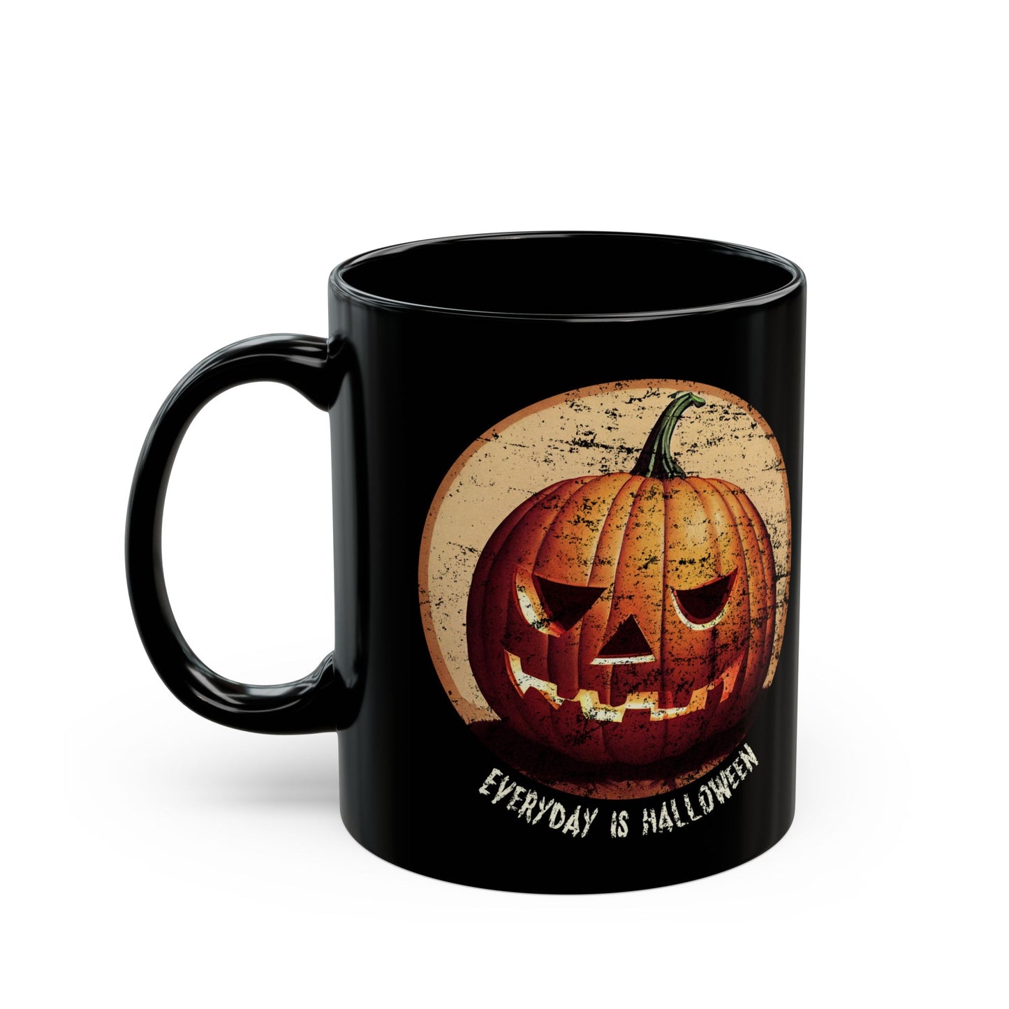 Every Day is Halloween Jackolantern pumpkin 11oz Black Mug coffee cup