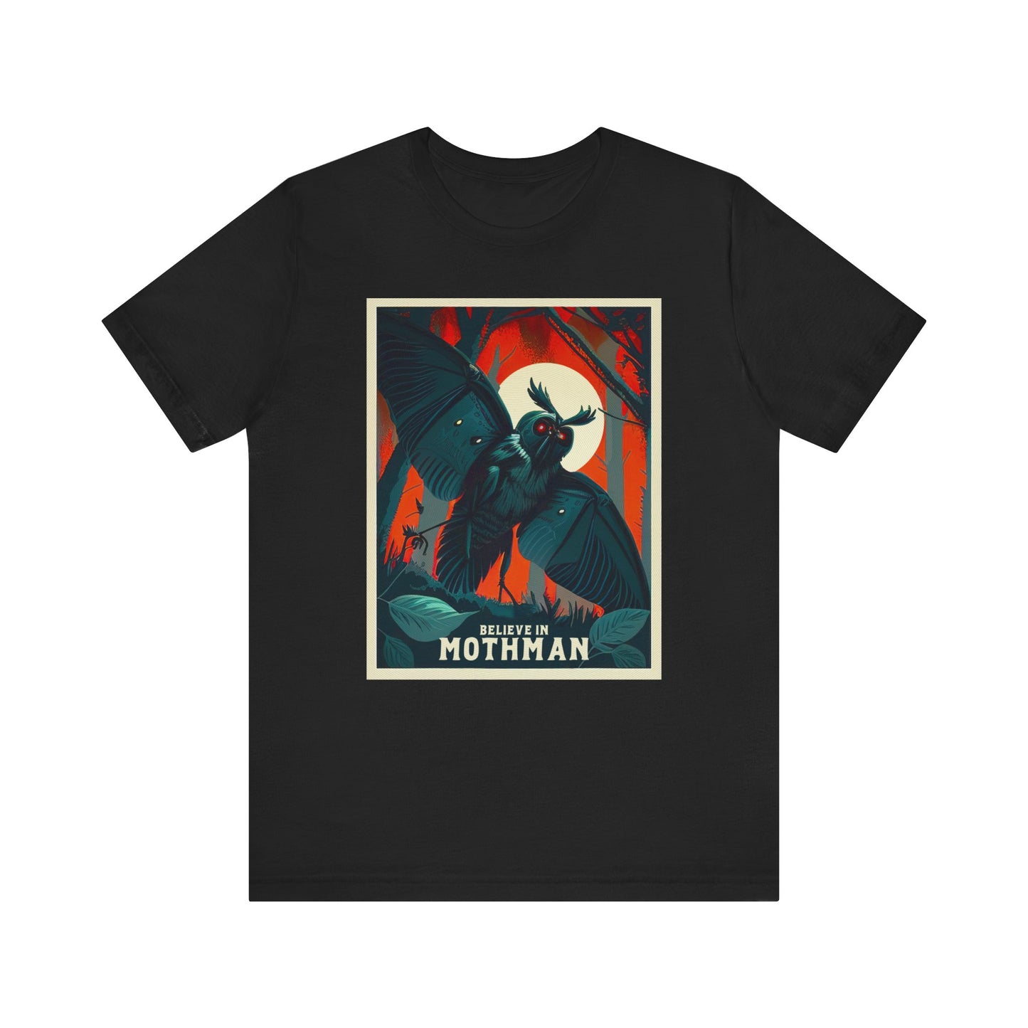 Believe in Mothman T-Shirt | Monster Legend Teeshirt | Cryptid Tee Shirt | Cryptidcore Gift Cryptozoology Clothing