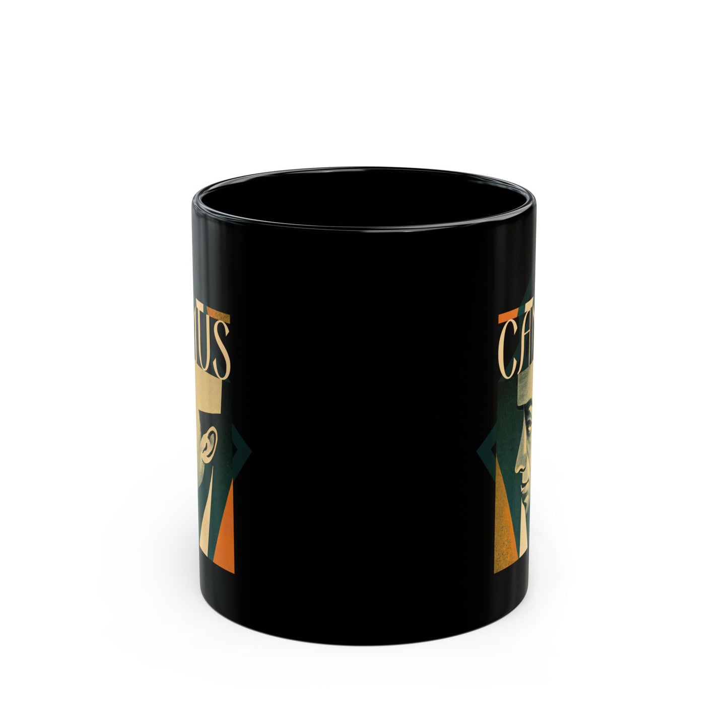 Albert Camus 11oz Black Mug coffee cup