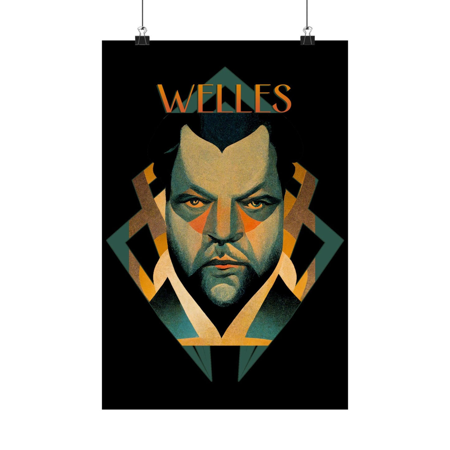 Orson Welles Art Deco Art Print director artwork design decor filmmaker gift film gift for film lover