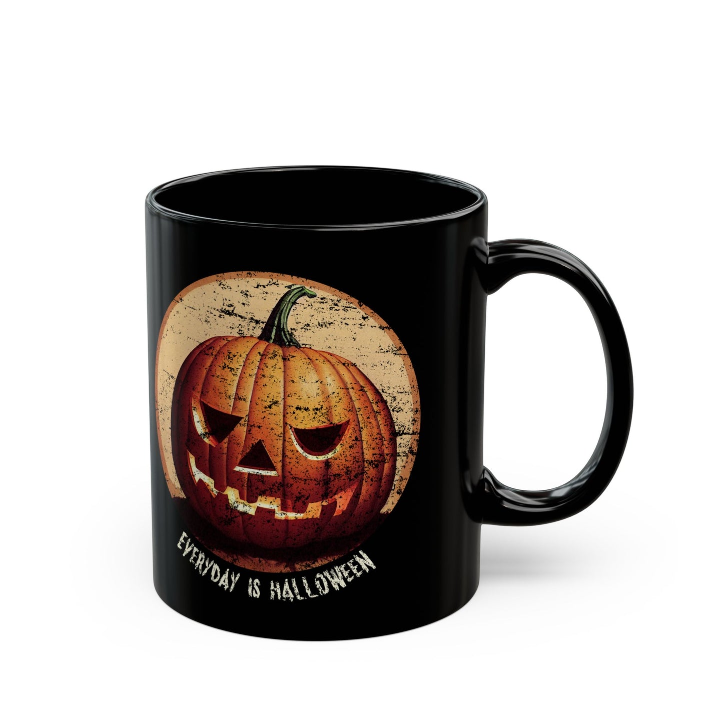 Every Day is Halloween Jackolantern pumpkin 11oz Black Mug coffee cup
