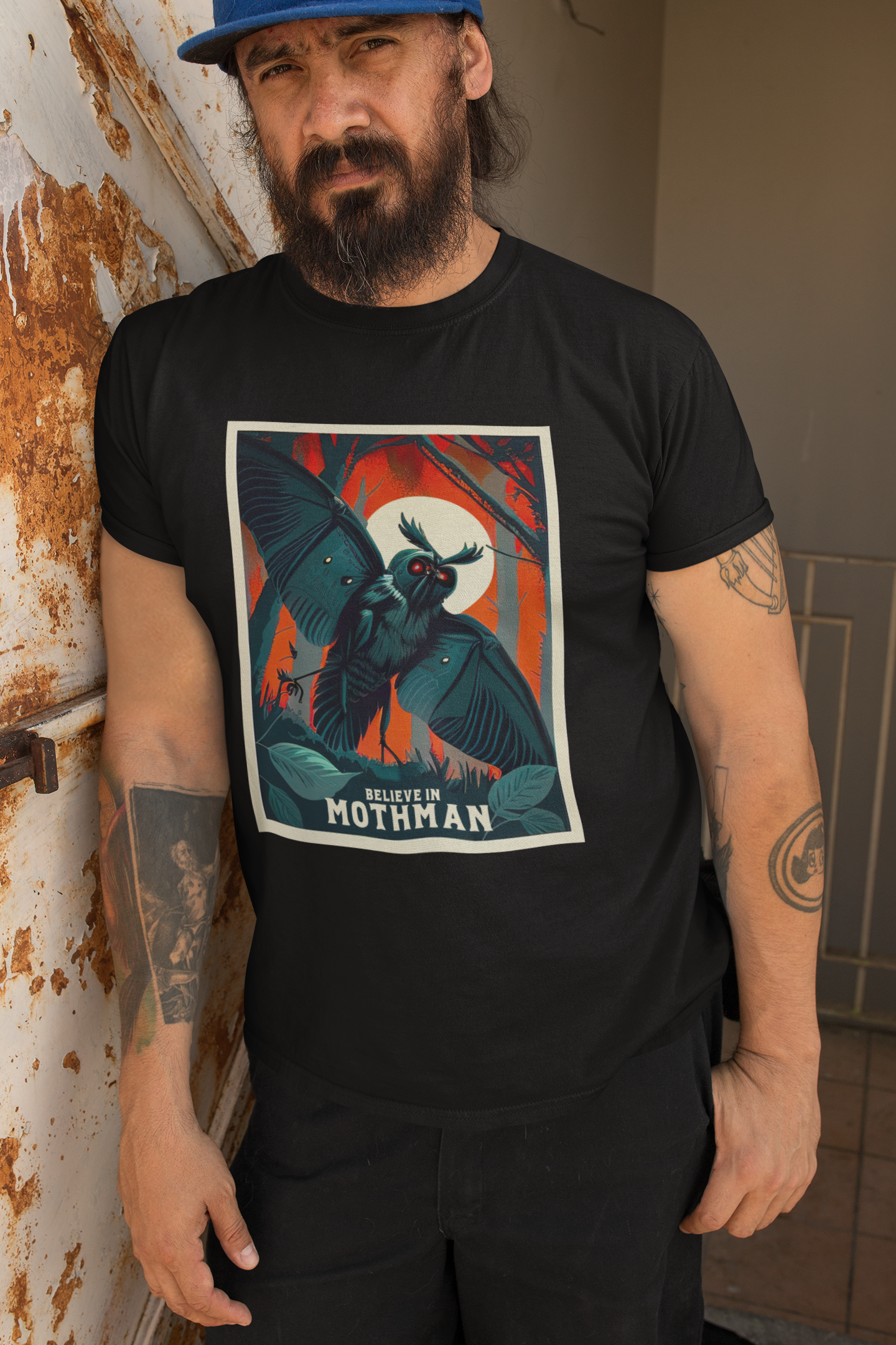 Believe in Mothman T-Shirt | Monster Legend Teeshirt | Cryptid Tee Shirt | Cryptidcore Gift Cryptozoology Clothing