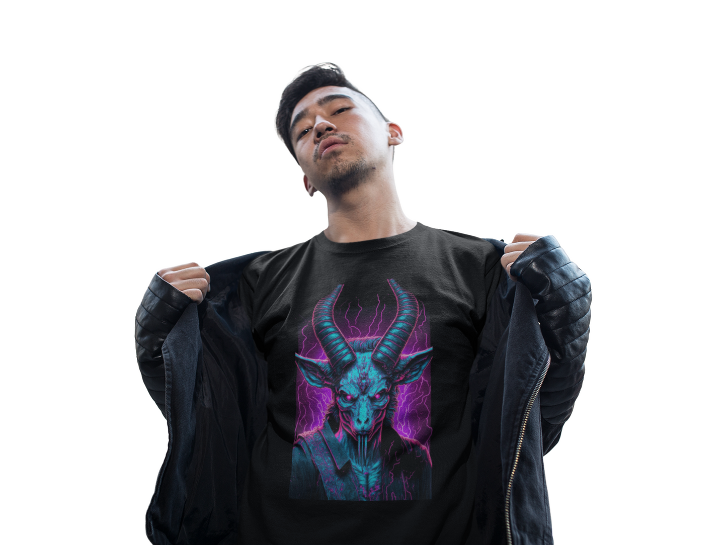 Vaporwave Cyberpunk Baphomet T-Shirt | Devil Teeshirt | Pastel Goth Shirt | Synthwave Gift 80s retro futuristic Satan Lucifer