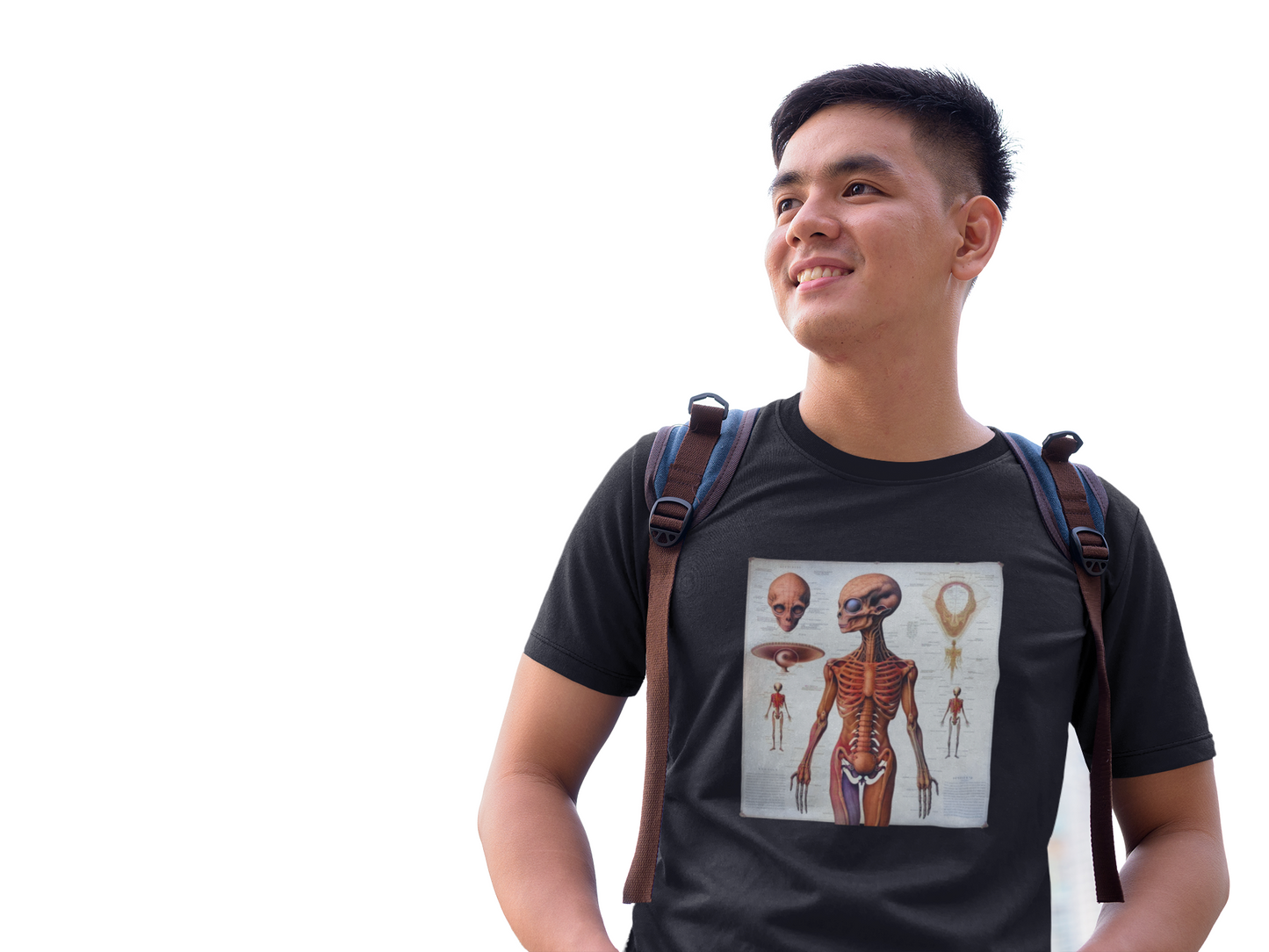 Grey Alien Arcane AnatomyT-Shirt | ET UFO AEP Teeshirt | Cult Monster Tee | Horror Gift