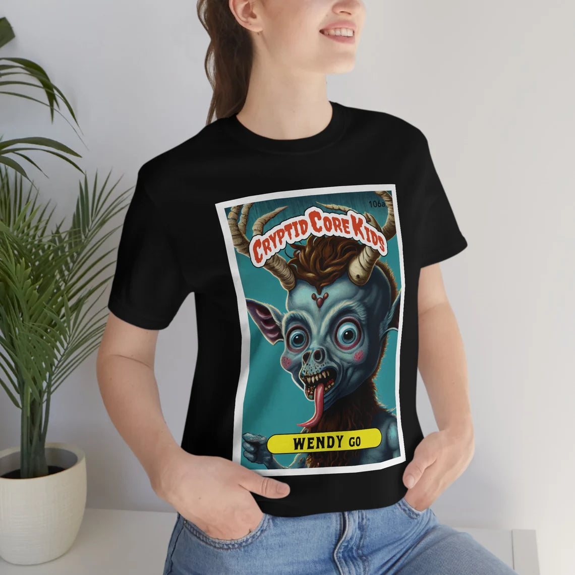 Wendigo Trading Card T-Shirt | Wendy Go Teeshirt | Cryptid Core Kids Tee Shirt | Cryptidcore Gift Cryptozoology | GPK Parody