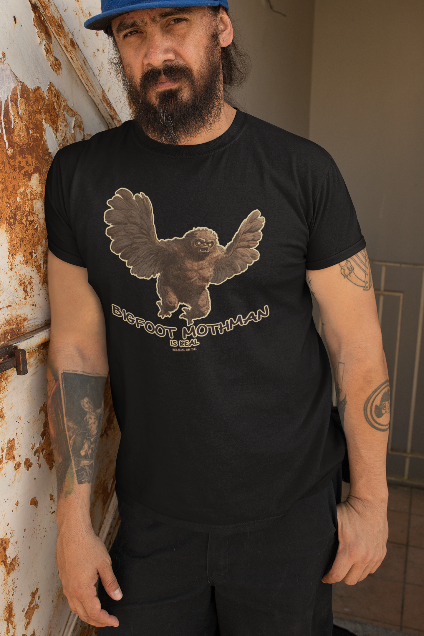 Bigfoot Mothman is Real, Believe or Die tshirt | Cryptid Teeshirt | Sasquatch Tee Shirt | Cryptozoology Gift Clothing