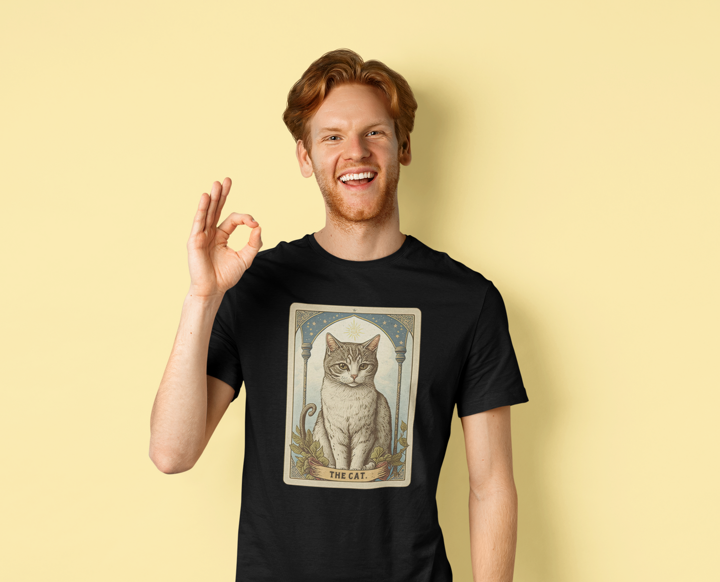 Cat Tarot Card T-Shirt | Cat Lover Teeshirt | Goth Shirt | Feline Pet Animal