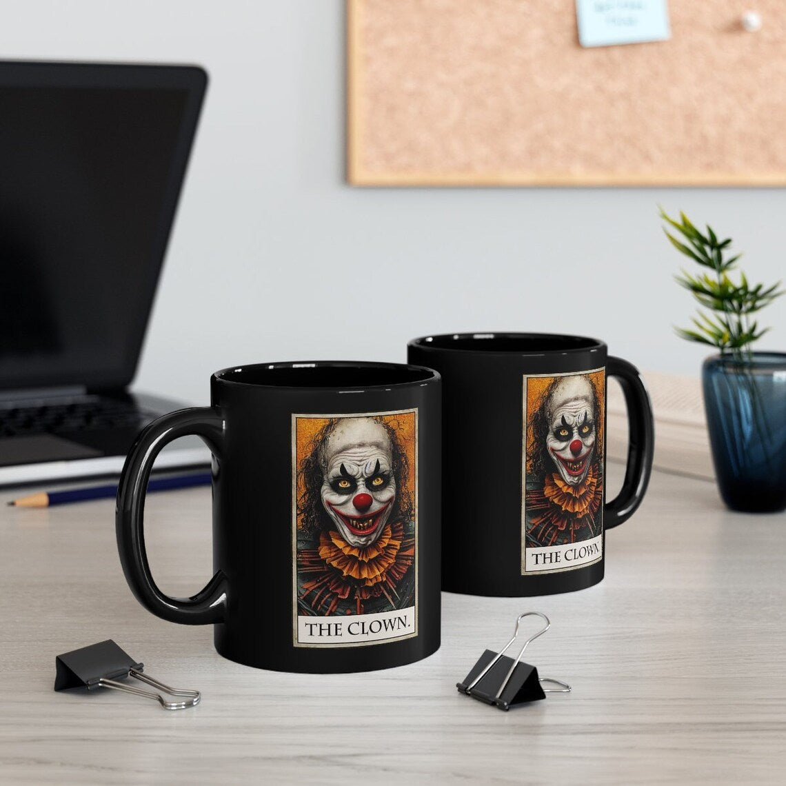 Clown Tarot Card 11oz Black Mug
