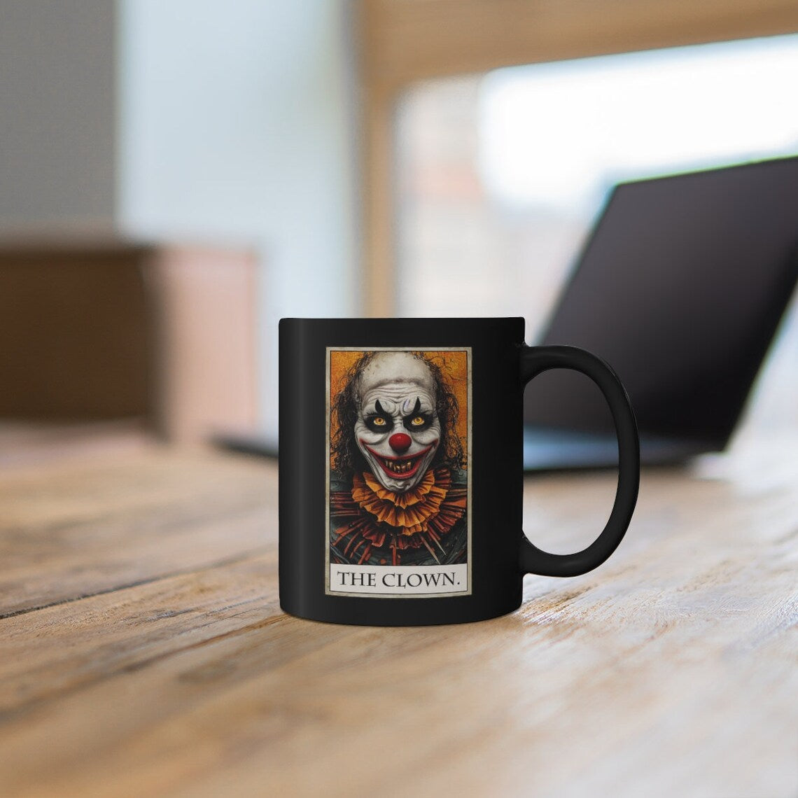 Clown Tarot Card 11oz Black Mug